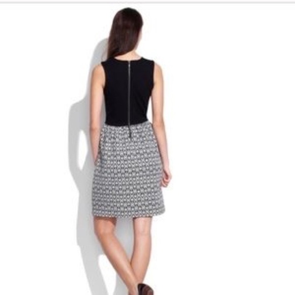 Madewell Diamond Jacques People Print Dress - Picture 3 of 8